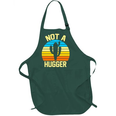 Retro Not A Hugger Funny Full-Length Apron With Pockets