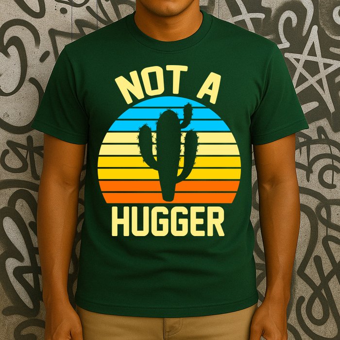 Retro Not A Hugger Funny T-Shirt