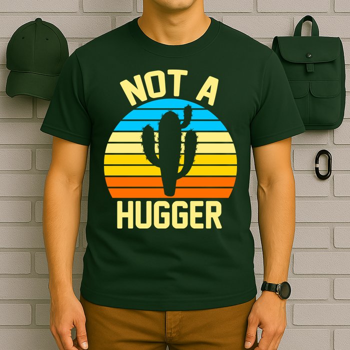Retro Not A Hugger Funny T-Shirt