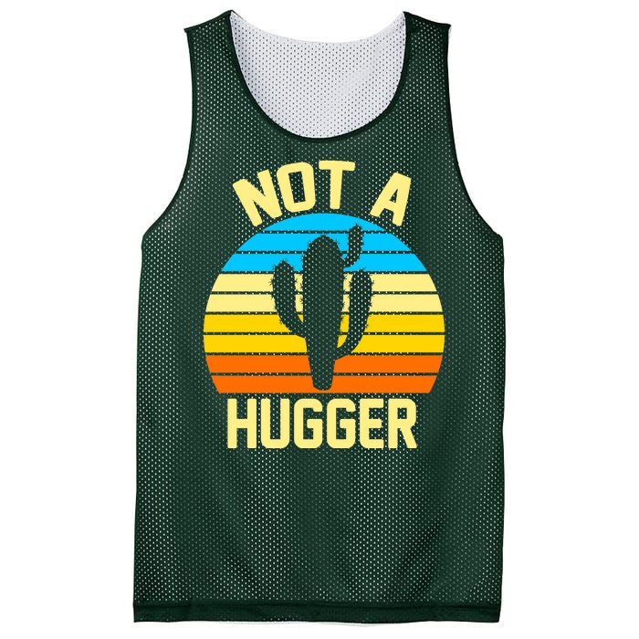 Retro Not A Hugger Funny Mesh Reversible Basketball Jersey Tank