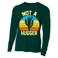 Retro Not A Hugger Funny Cooling Performance Long Sleeve Crew