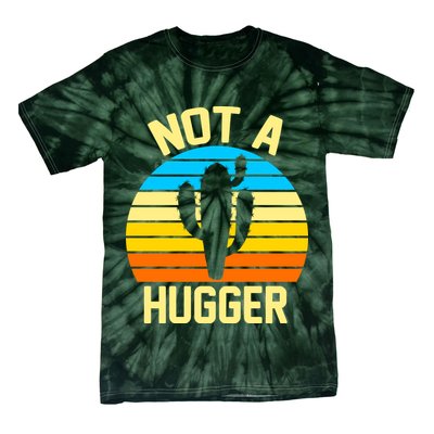 Retro Not A Hugger Funny Tie-Dye T-Shirt