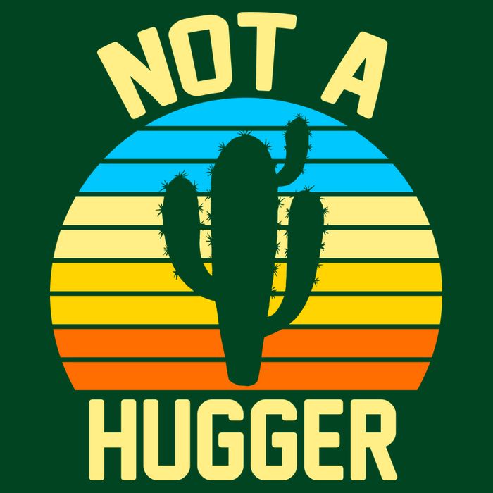 Retro Not A Hugger Funny Full Zip Hoodie