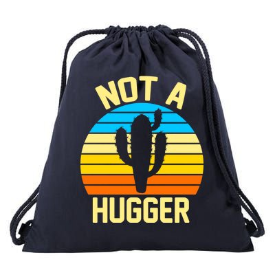 Retro Not A Hugger Funny Drawstring Bag