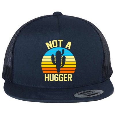 Retro Not A Hugger Funny Flat Bill Trucker Hat