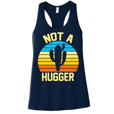 Retro Not A Hugger Funny Women's Racerback Tank