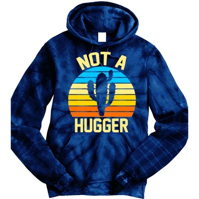 Retro Not A Hugger Funny Tie Dye Hoodie