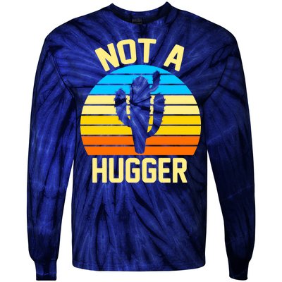 Retro Not A Hugger Funny Tie-Dye Long Sleeve Shirt