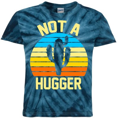 Retro Not A Hugger Funny Kids Tie-Dye T-Shirt