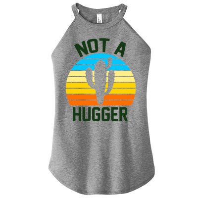 Retro Not A Hugger Funny Women's Perfect Tri Rocker Tank