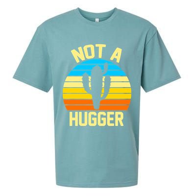 Retro Not A Hugger Funny Sueded Cloud Jersey T-Shirt