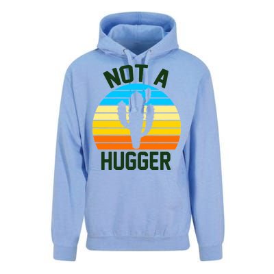 Retro Not A Hugger Funny Unisex Surf Hoodie