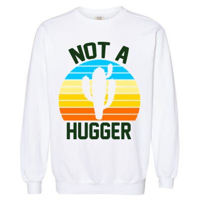 Retro Not A Hugger Funny Garment-Dyed Sweatshirt