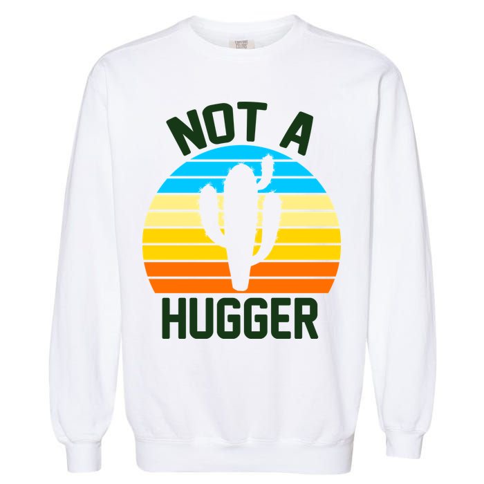 Retro Not A Hugger Funny Garment-Dyed Sweatshirt