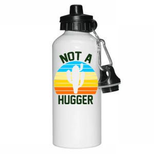 Retro Not A Hugger Funny Aluminum Water Bottle