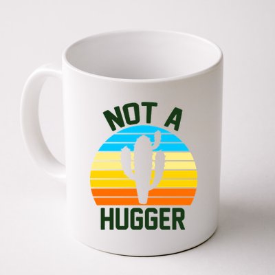 Retro Not A Hugger Funny Coffee Mug