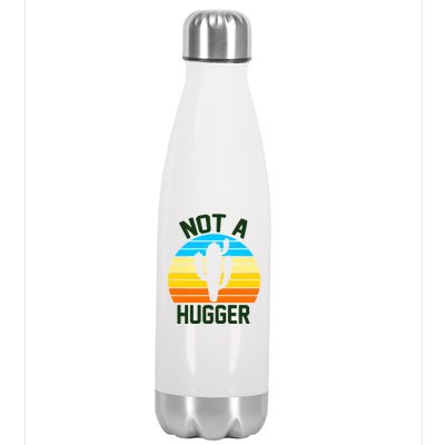 Retro Not A Hugger Funny Stainless Steel Insulated Water Bottle