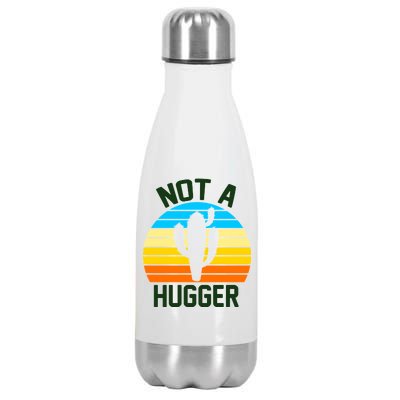 Retro Not A Hugger Funny Stainless Steel Insulated Water Bottle