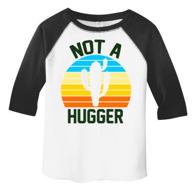 Retro Not A Hugger Funny Toddler Fine Jersey T-Shirt