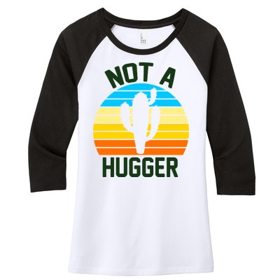 Retro Not A Hugger Funny Women's Tri-Blend 3/4-Sleeve Raglan Shirt