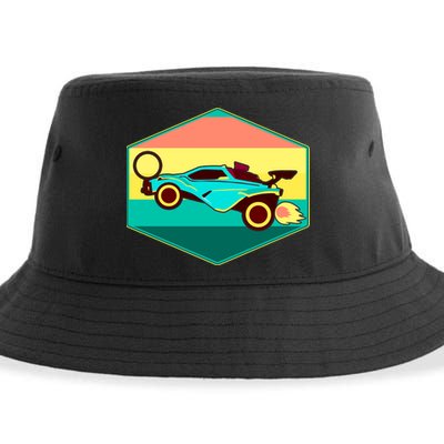 Retro Octane Rocket Soccer Vintage Sustainable Bucket Hat