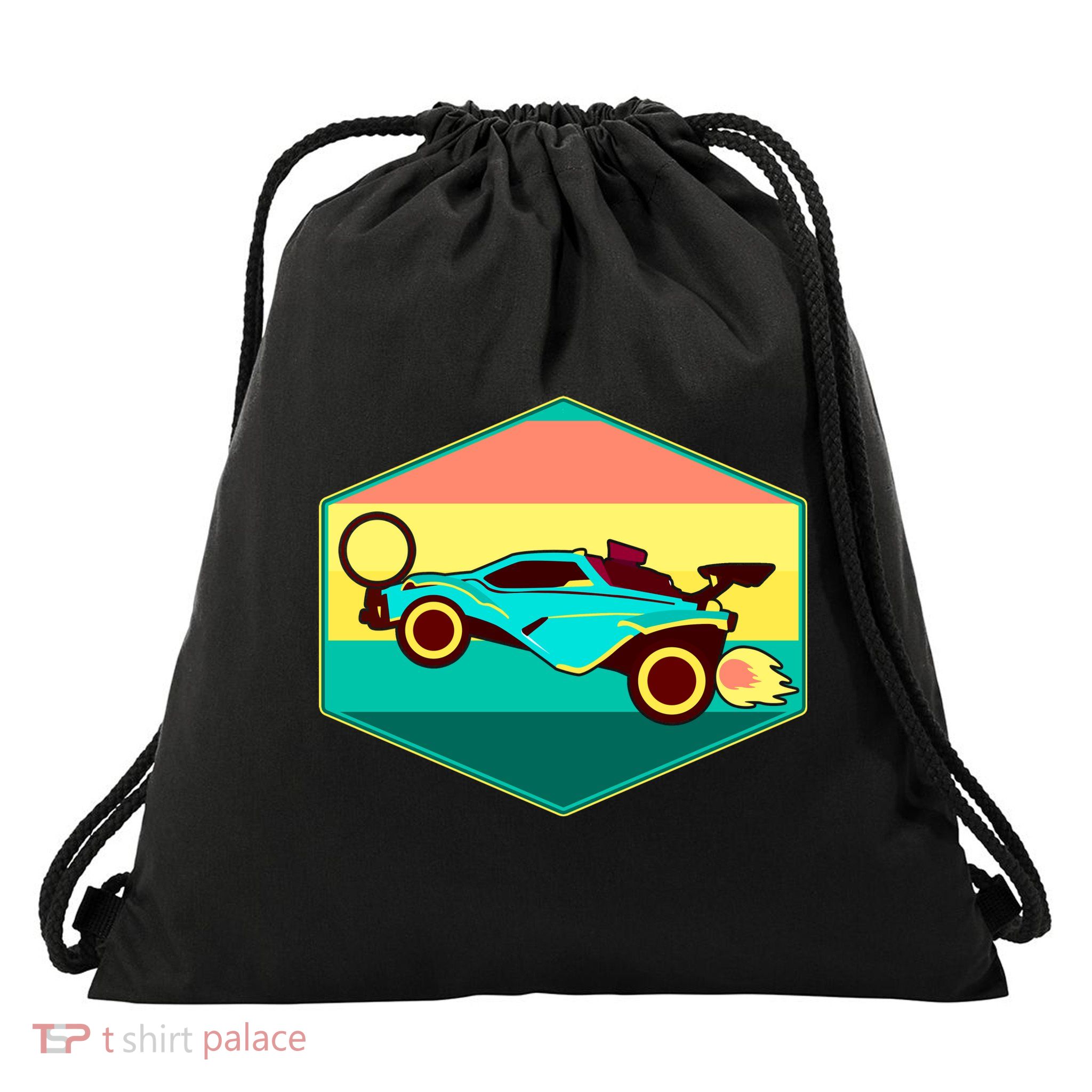 Retro Octane Rocket Soccer Vintage Drawstring Bag