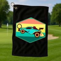 Retro Octane Rocket Soccer Vintage Golf Towel