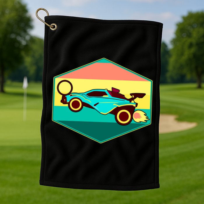 Retro Octane Rocket Soccer Vintage Golf Towel