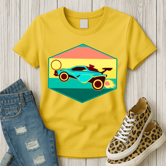 Retro Octane Rocket Soccer Vintage Womens T-Shirt