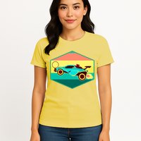 Retro Octane Rocket Soccer Vintage Womens T-Shirt