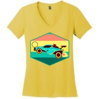 Retro Octane Rocket Soccer Vintage Women's V-Neck T-Shirt