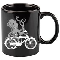 Retro Octopus Bike 11oz C Handle Ceramic Mug
