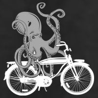 Retro Octopus Bike 11oz C Handle Ceramic Mug