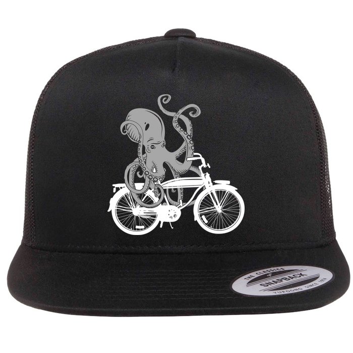Retro Octopus Bike Flatbill Hat