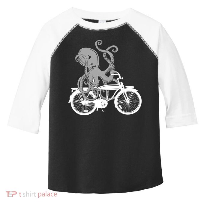 Retro Octopus Bike Toddler Fine Jersey T-Shirt
