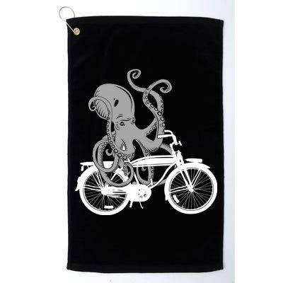 Retro Octopus Bike Platinum Collection Golf Towel