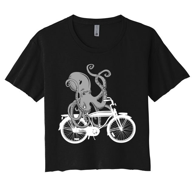 Retro Octopus Bike Crop Top