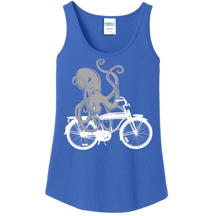 Retro Octopus Bike Ladies Essential Tank