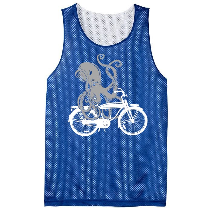 Retro Octopus Bike Mesh Reversible Basketball Jersey Tank