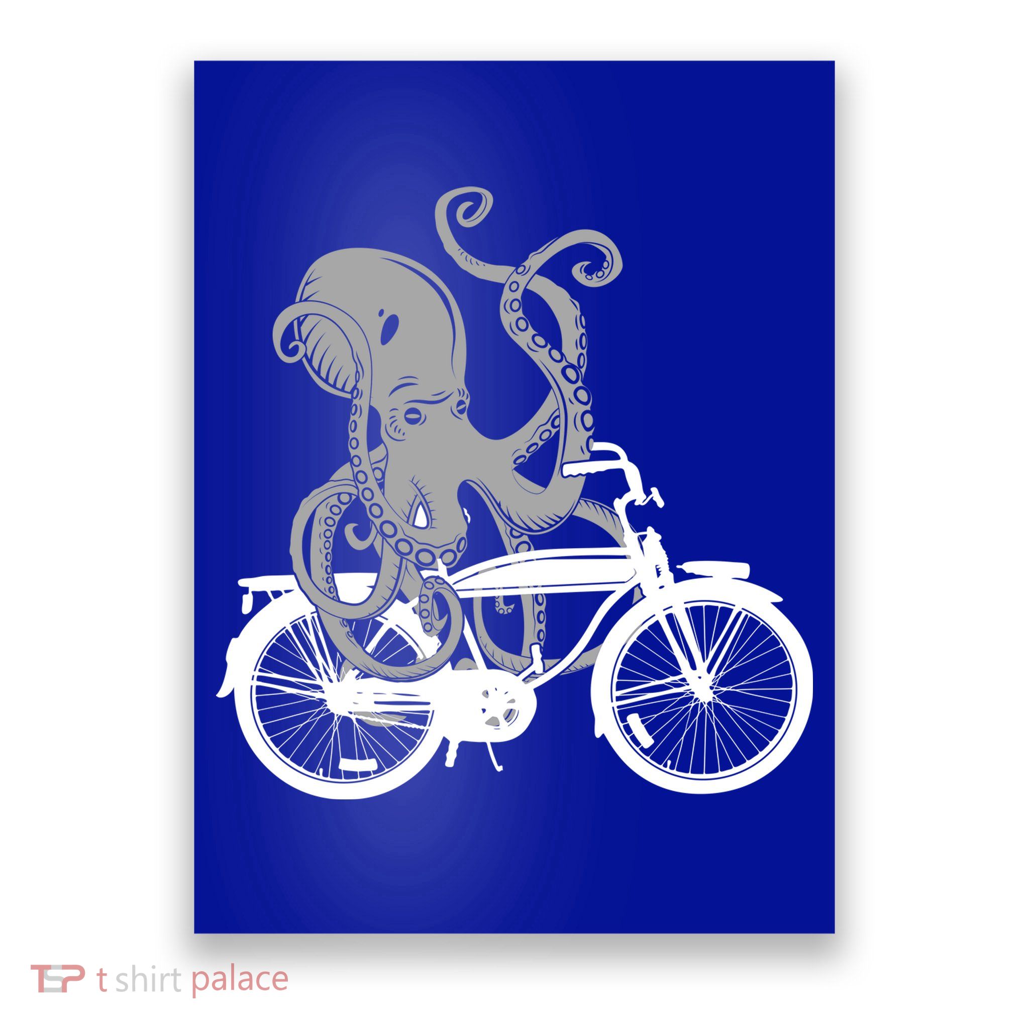Retro Octopus Bike Poster