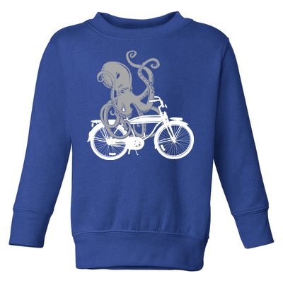 Retro Octopus Bike Toddler Sweatshirt