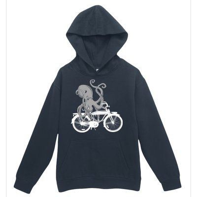 Retro Octopus Bike Urban Pullover Hoodie