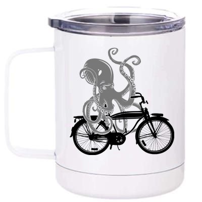 Retro Octopus Bike 12 oz Stainless Steel Tumbler Cup