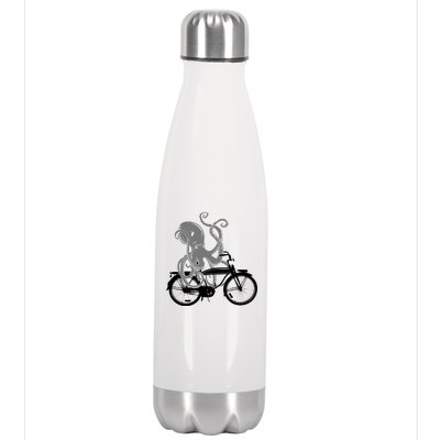 Retro Octopus Bike Stainless Steel Insulated Water Bottle