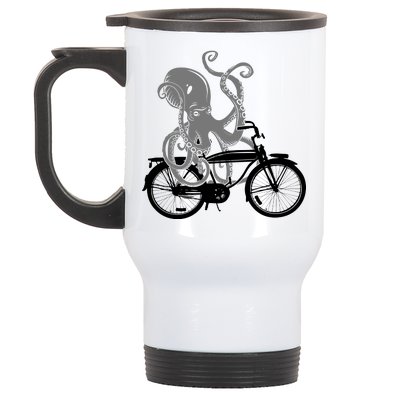 Retro Octopus Bike Stainless Steel Travel Mug