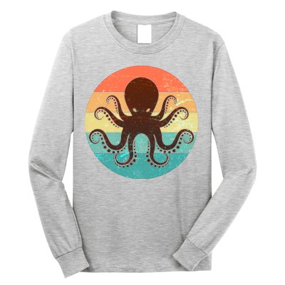 Retro Octopus Kraken  Long Sleeve Shirt