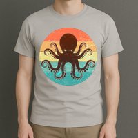 Retro Octopus Kraken  T-Shirt