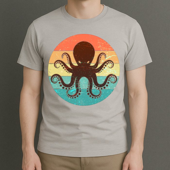 Retro Octopus Kraken  T-Shirt