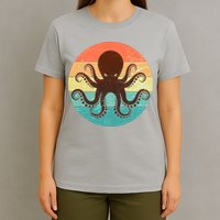 Retro Octopus Kraken  T-Shirt