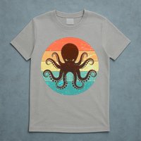 Retro Octopus Kraken  T-Shirt